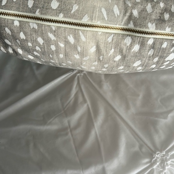 Custom Gray and White Animal Print Accent Pillow